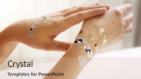  Presentation with gold silver award - Slides enhanced with temporary - silver and golden flash tattoo background and a coral colored foreground