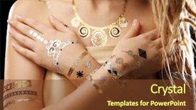  Presentation with flash - Audience pleasing slides consisting of temporary - young blonde girl with golden backdrop and a tawny brown colored foreground