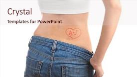  Presentation with tattoo - Amazing presentation theme having temporary tattoo on woman back backdrop and a lemonade colored foreground