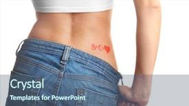  Presentation with tattoo - Cool new slides with temporary tattoo on woman back backdrop and a ocean colored foreground