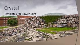  Presentation with finland - Presentation design enhanced with temppeliaukio-church-in-helsinki-finland background and a light gray colored foreground