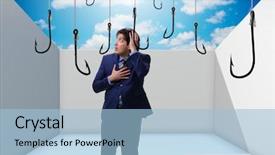  Presentation with being kind - PPT theme enhanced with tempted to bite the bait background and a  colored foreground