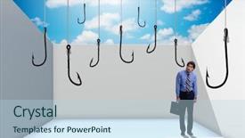  Presentation with being kind - Amazing slides having tempted to bite the bait backdrop and a  colored foreground