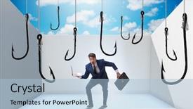  Presentation with being kind - Colorful slide set enhanced with tempted to bite the bait backdrop and a light blue colored foreground