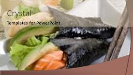  Presentation with japan sake - Slides featuring tempura and sake temaki background and a lemonade colored foreground