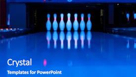  Presentation with bowling - Amazing theme having ten bowling pins backdrop and a dark gray colored foreground
