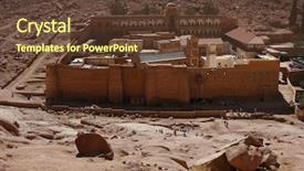  Presentation with orthodox - Theme featuring ten commandments - greek orthodox monastery of st background and a tawny brown colored foreground