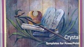  Presentation with ten commandments - Amazing theme having ten commandments backdrop and a ocean colored foreground
