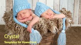  Presentation with old days - Slide deck enhanced with ten days old newborn twin background and a tawny brown colored foreground