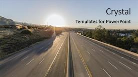  Presentation with los angeles - Beautiful PPT layouts featuring ten lane route 118 freeway backdrop and a light blue colored foreground