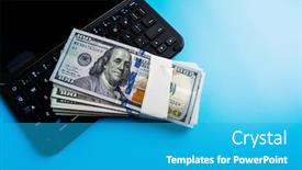  Presentation with keyboard - Colorful presentation theme enhanced with ten-thousand-us-dollars backdrop and a teal colored foreground