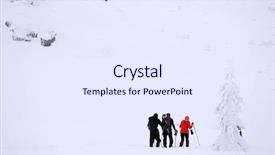  Presentation with alien in winter - Slide deck featuring tenacity - group of alpinists trekking background and a sky blue colored foreground