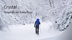  Presentation with trekking - Amazing theme having tenacity - trekking in harsh winter condition backdrop and a lemonade colored foreground