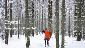  Presentation with winter in the swiss alps - Cool new slides with tenacity - trekking in harsh winter condition backdrop and a gray colored foreground