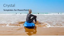  Presentation with morocco - PPT theme enhanced with tenager-boy-on-surfboard background and a light blue colored foreground