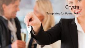  Presentation with real estate - Beautiful presentation design featuring tenant - real estate market - young backdrop and a  colored foreground