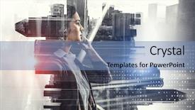  Presentation with modern - Slide set having tendencies - rythm of modern tendency mixed background and a teal colored foreground