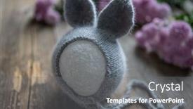  Presentation with newborn - PPT layouts consisting of tender-knitted-for-newborn background and a gray colored foreground