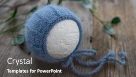  Presentation with newborn - Slides having tender-knitted-for-newborn background and a dark gray colored foreground