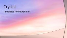  Presentation with scenery environment sunrise beam - Cool new PPT theme with tender sunrise backdrop and a light blue colored foreground