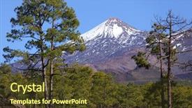  Presentation with volcano - Slides consisting of tenerife - teide volcano landscape beautiful nature scenery from teide national park canary islands spain background and a tawny brown colored foreground