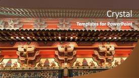  Presentation with china - Slide set with teng-wang-pavilion-in-nan background and a red colored foreground