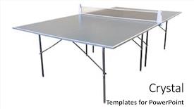  Presentation with table tennis - Audience pleasing slide deck consisting of tenis - table tennis in indoor backdrop and a white colored foreground
