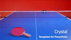  Presentation with ping pong - Presentation theme featuring businesswoman using calculator background and a lemonade colored foreground