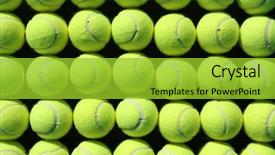  Presentation with tennis ball in the corner - Presentation theme having tenis - tennis ball background alternating background and a yellow colored foreground
