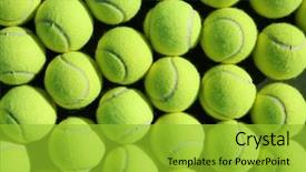  Presentation with tennis - Presentation theme enhanced with tenis - tennis ball background background and a yellow colored foreground