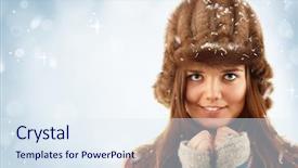  Presentation with smiling little girl - Cool new slides with tennagers - teennager girl pretty smiling backdrop and a  colored foreground