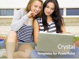 Tennagers Tennage Students Sitting PPT template 35 | CrystalGraphics