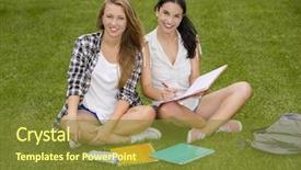  Presentation with study - Colorful slide deck enhanced with tennagers - tennage students sitting backdrop and a  colored foreground