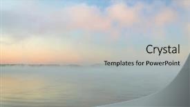  Presentation with foggy water sunrise - Amazing slide deck having tennesse river at natchez trace backdrop and a light gray colored foreground