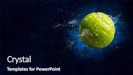  Presentation with fire ball - Cool new presentation theme with tennis ball in fire backdrop and a black colored foreground