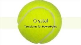  Presentation with tennis - Slides having tennis ball isolated on white background and a yellow colored foreground
