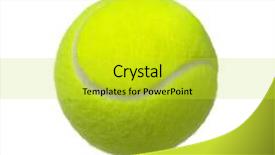  Presentation with tennis ball in the corner - Colorful slide set enhanced with tennis ball isolated on white backdrop and a yellow colored foreground