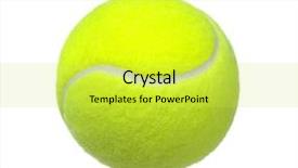  Presentation with tennis ball in the corner - Colorful PPT theme enhanced with tennis ball isolated on white backdrop and a  colored foreground