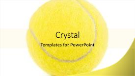 Presentation with tennis - Cool new presentation with tennis ball isolated on white backdrop and a yellow colored foreground
