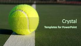  Presentation with court - Slides enhanced with tennis ball on the court background and a tawny brown colored foreground
