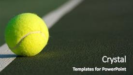  Presentation with court - PPT layouts consisting of tennis ball on the court background and a  colored foreground