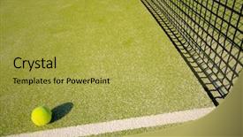  Presentation with tennis - Slides with tennis ball background and a yellow colored foreground