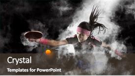  Presentation with tennis - Beautiful slide deck featuring tennis on dark smoke background backdrop and a tawny brown colored foreground