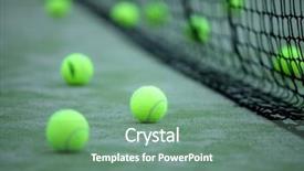  Presentation with tennis - Amazing PPT theme having paddle balls on synthetic backdrop and a  colored foreground