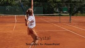  Presentation with precision - Theme consisting of tennis-player-focuses-intently-perfecting background and a red colored foreground