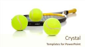  Presentation with tennis - Slides enhanced with tennis racket with three tennis background and a cream colored foreground