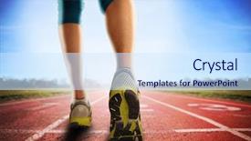  Presentation with tennis shoes - Cool new presentation theme with tennis shoes - athletic pair of legs going backdrop and a  colored foreground