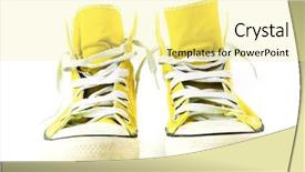  Presentation with tennis shoes - PPT layouts having tennis shoes - vintage sneaker background and a blonde colored foreground