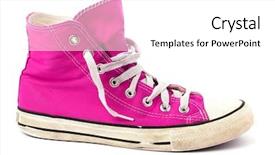  Presentation with tennis shoes - Audience pleasing PPT theme consisting of tennis shoes - vintage sneakers backdrop and a white colored foreground