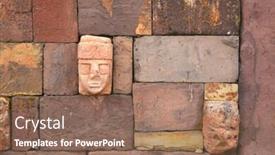  Presentation with heads - Amazing slide deck having tiwanaku - bolivia a pre-inca backdrop and a coral colored foreground